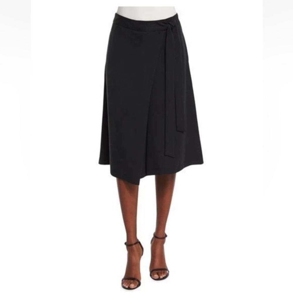 Kobi Halperin Black Tencel Faux Wrap‎ Cropped Rowan Pants Size 8